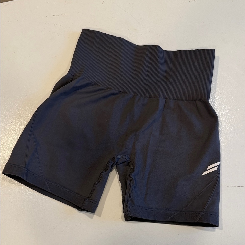 DOYOUEVEN Charcoal High-Waisted Shorts